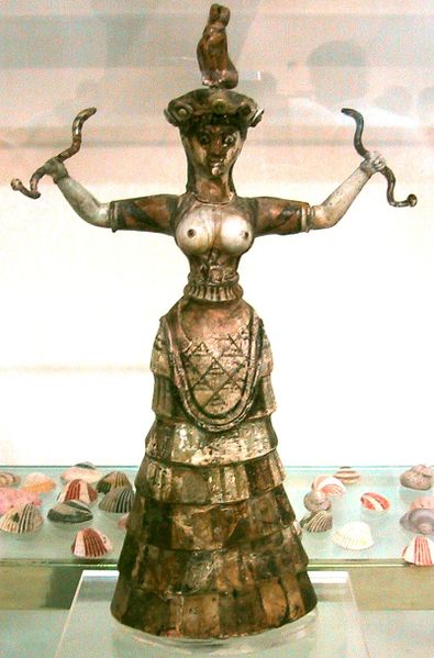 File:Snake Goddess Crete 1600BC.jpg
